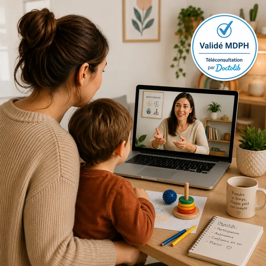 Bilan en ergothérapie en téléconsultation Doctolib pour enfant, Ergothérapeute Brest